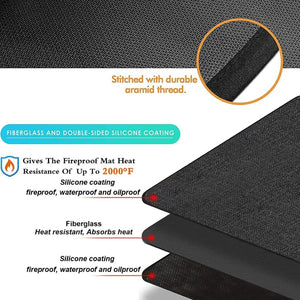 English Elm 65 X 48 Inch Silicone Fiberglass Grill Mat Outdoor Deck Patio Fire Pit Protector W2181P481267