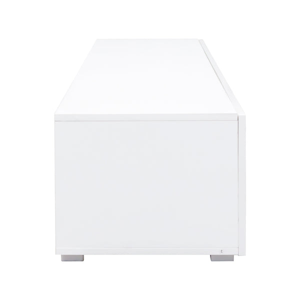 English Elm Modern Wall-Mounted TV Stand with Drop-Down Cabinets, Floating Media Console with Ample Storage and Durable Melamine Finish for Living Room Bedrooms W331P251043