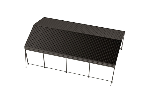 English Elm Metal Carport 12x20 Galvanized Steel Canopy Heavy Duty Outdoor Garage Shelter Kit W1598S00018