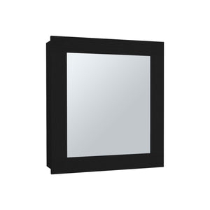 English Elm Luma Mirrored Medicine Cabinet 18.6" W x 5.7" D x 20.5" H Wall Organizer with Two Shelves, Sleek Durable Design Black 24.9 L x 20.1 W x 4 H B070P234355