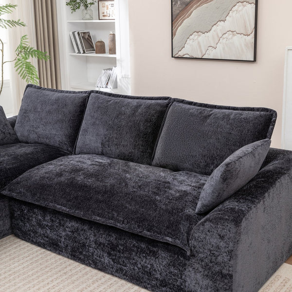 English Elm 103" Cloud Sectional Couch - Modern L-Shape Chaise Sofa With Compressed Memory Foam & No Assembly! W1170S00042