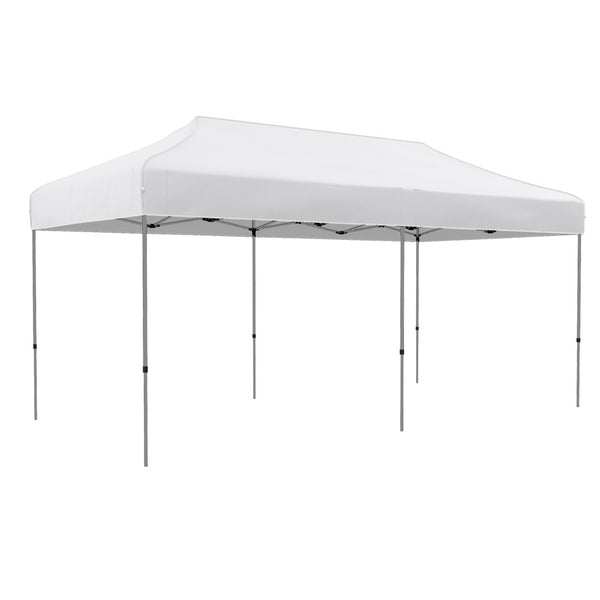 English Elm Outsunny 10' X 20' Pop Up Canopy Tent - Adjustable Height Instant Shelter For Outdoor Events & Storage W2225P200836-GIGA