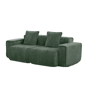 English Elm Harrison Modular Velvet Sofa In Rich Green – Plush, Stylish Sectional For Ultimate Comfort & Flexibility W3041P386596