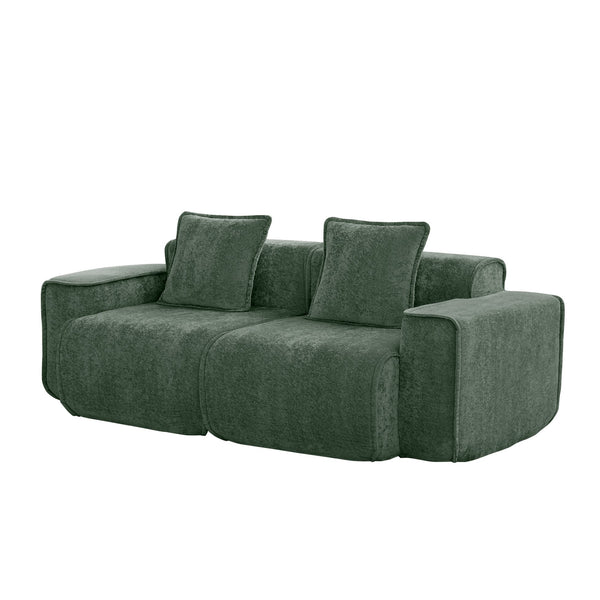 English Elm Harrison Modular Velvet Sofa In Rich Green – Plush, Stylish Sectional For Ultimate Comfort & Flexibility W3041P386596