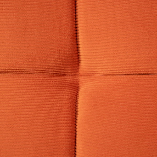 English Elm 98.4" Corduroy Cloud Puff Sofa Vacuum Packed 4-seater Living Room Couch with Pillows Orange W5515P477306