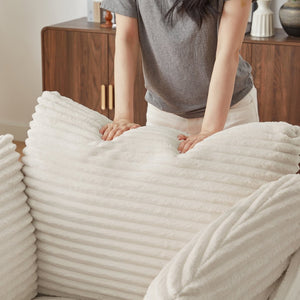 English Elm Oversized Corduroy Chaise Lounge Chair - Plush No Assembly Sleeper Sofa For Cozy Living Spaces W2339P317972-GIGA