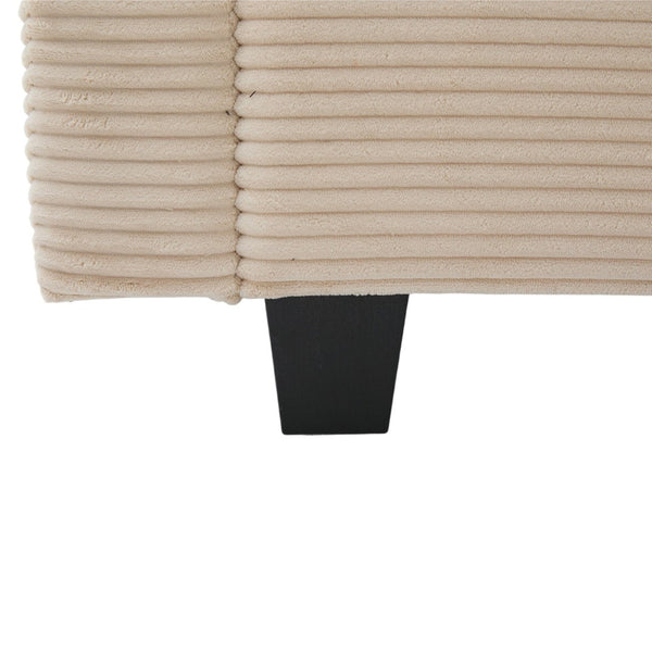 English Elm United Multifunctional L-Shaped Corduroy Sofa: 4-Seater With Usb Ports, Storage, And Comfort Features W1568S00226-GIGA