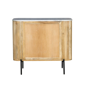 VIG Furniture Modrest - Cambridge White Marble & Mango 3 Drawer Dresser VGED-RID108312