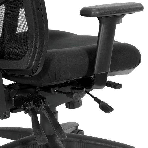 OSP Home Furnishings Progrid® Mid Back Ergonomic Mesh Office Chair with Lumbar Support and Pneumatic Lift 92893-30