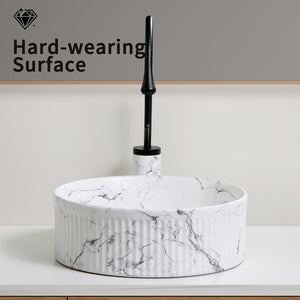 English Elm Floating Wall Mounted Ceramic Bathroom Sink Compact Rectangle White Porcelain Vanity W3402P362374