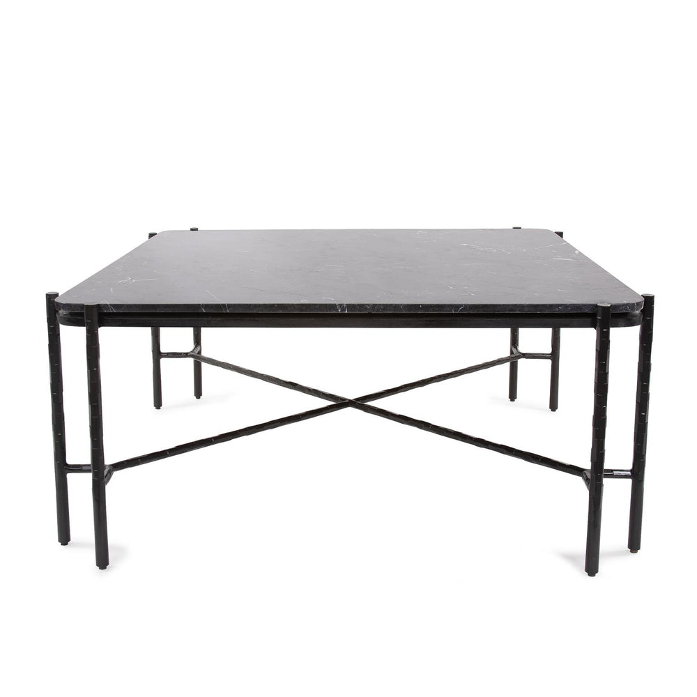 Howard Elliott Myatt Coffee Table - Modern Sculptural Design With Hand-carved Black Marble Top & Unique Style Black Iron,Mdf,Marble 27030-howard-elliott
