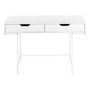 English Elm Computer Desk For Home Office - Modern White Laminate With Storage Drawers, Compact & Stylish Design B2710P219840