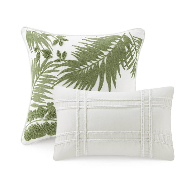 English Elm 6-piece King Cotton Dobby Coastal Comforter Set with Embroidered Decorative Pillows B035P463269