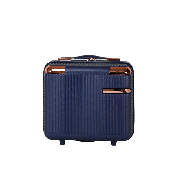 English Elm 4-piece Abs Hard Shell Luggage Set with Spinner Wheels Built-in Lock Lightweight Travel Blue T3292P291285