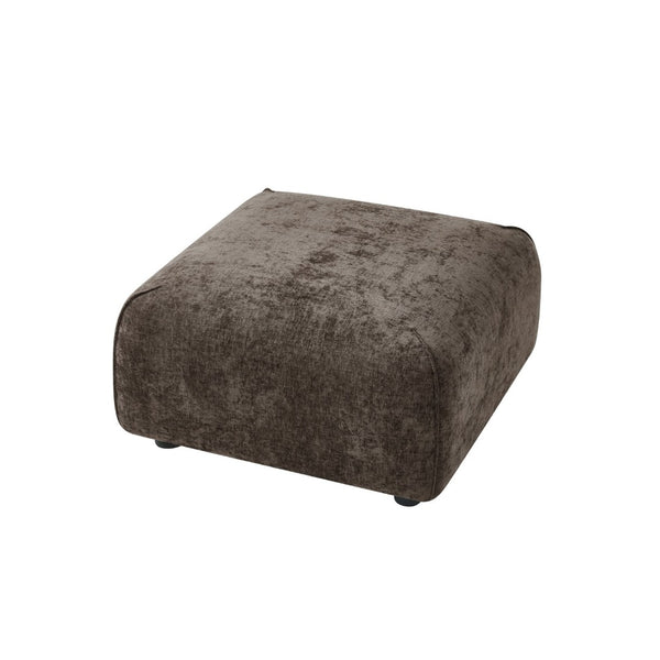 English Elm Plush Square Ottoman with High-density Padding for Living Room Seating and Footrest Use N767P399472R