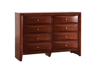 English Elm Marilla Modern G1503-D Dresser with Beveled Molded Resin Fronts, Dovetailed Drawers, Fully Assembled Cherry 43 L x 61 W x 19 H B078108047