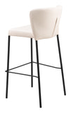 Linz Barstool - Set of 2 Cream 109782 Zuo Modern