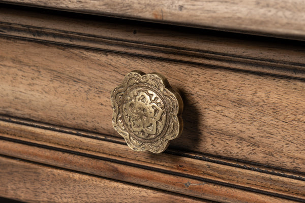 Sarreid Game Of Thrones Desk - Rustic Iron & Walnut Design With Desert Bleached Finish For Stylish Workspaces Tan  27100