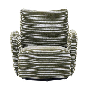 English Elm Modern Boucle 360° Swivel Leisure Chair with High‑Resilience Sponge, Supportive Curve, 550lb Capacity Olive Green W395P355490
