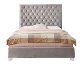 Wallace & Bay Artet Gray King Upholstered Bed - Easy Assembly, Transitional Style, Low Maintenance - 82.70 x 88.20 x 65.00