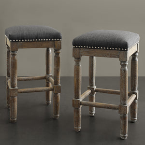 Madison Park Cirque Industrial Counter Stool Set of 2 FPF18-0186 Grey