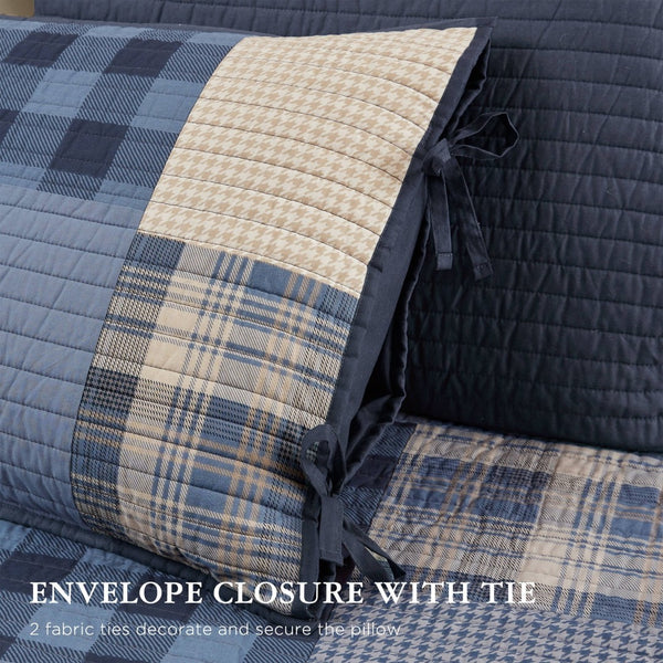 English Elm 5-piece Cotton Daybed Cover Set with Printed Coverlet Three Shams and Tailored Bedskirt B035P463259