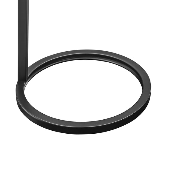 English Elm Cerro Antique Bronze Round Metal Accent Table with White Marble Top — Modern Geometric, No Assembly Required B050P364434