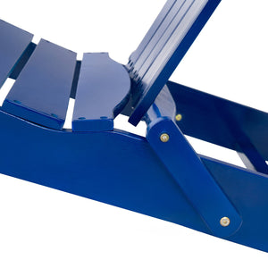 English Elm Christopher Knight Home® - Malibu Foldable Adirondack Chair - Coastal Blue Acacia Wood, Rustic Design With Comfort & Style N770P241668C