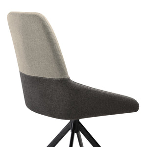 English Elm Maverick Swivel Polyester Dining Chairs with Black Metal Legs for Modern Kitchens B2736P464831