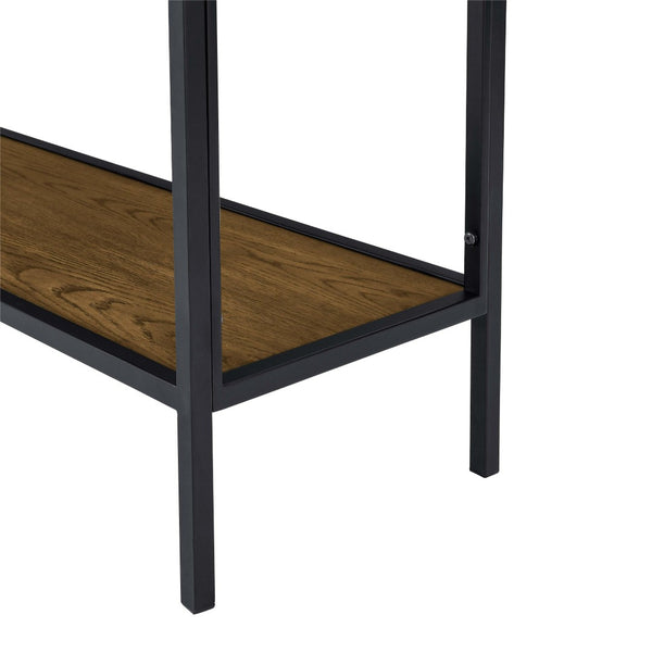 English Elm Geometric Metal Frame Bookcase Five Shelf Open Display Unit for Living Room Office B2748P452556