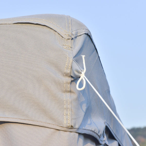 English Elm Outsunny 9.6' X 9.6' Stylish Patio Gazebo With 2-Tier Roof, Netting & Uv-Resistant Canopy For Outdoor Use W2225P174209-GIGA