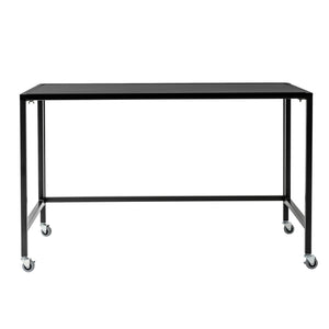 EuroStyle Christel Folding Desk With Powder Coated Steel Frame And Melamine Top For Home Office 23.5D x 47.5W x 30H 27279BLK