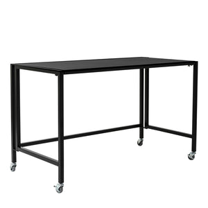 EuroStyle Christel Folding Desk With Powder Coated Steel Frame And Melamine Top For Home Office 23.5D x 47.5W x 30H 27279BLK
