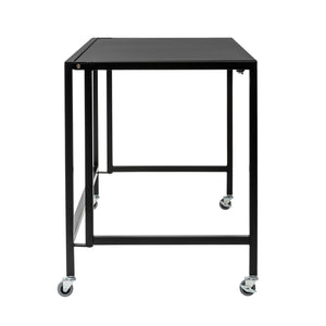 EuroStyle Christel Folding Desk With Powder Coated Steel Frame And Melamine Top For Home Office 23.5D x 47.5W x 30H 27279BLK