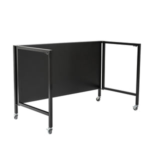 EuroStyle Christel Folding Desk With Powder Coated Steel Frame And Melamine Top For Home Office 23.5D x 47.5W x 30H 27279BLK