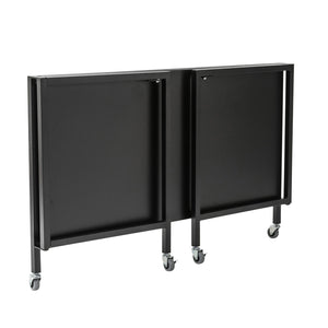 EuroStyle Christel Folding Desk With Powder Coated Steel Frame And Melamine Top For Home Office 23.5D x 47.5W x 30H 27279BLK