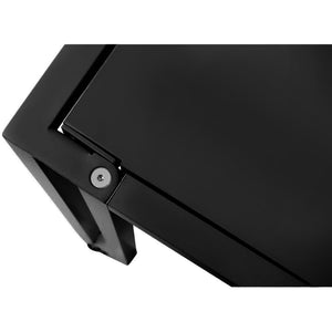 EuroStyle Christel Folding Desk With Powder Coated Steel Frame And Melamine Top For Home Office 23.5D x 47.5W x 30H 27279BLK