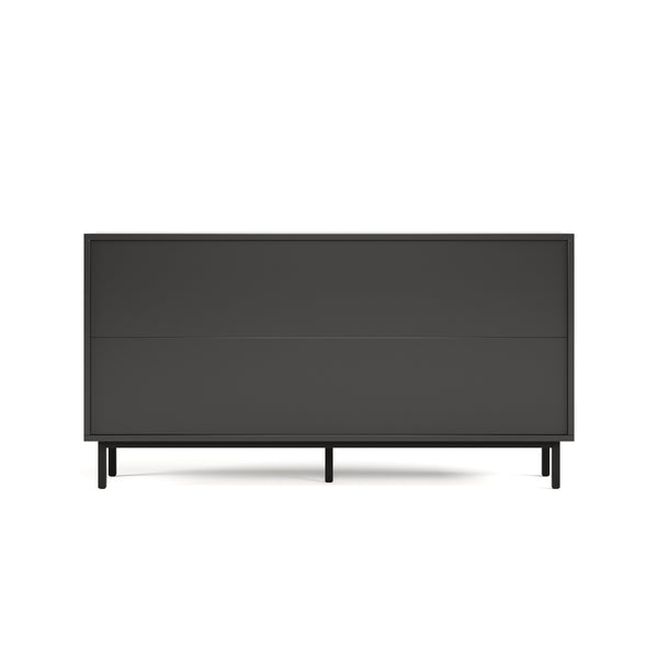 English Elm 60.3 Decorative Cabinet with Stained Glass Doors, Black Metal Frame Buffet for Entry Living Dining W2263P373331