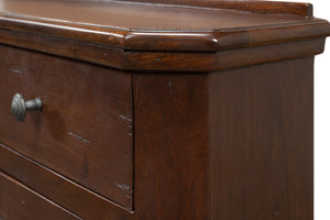 Sarreid Austrian Hall Cabinet In Solid Walnut - Elegant Design With Adjustable Shelves And Key Plate Brown  27284