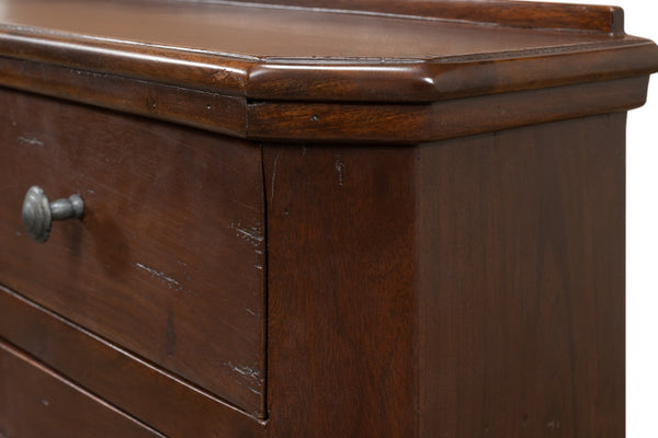 Sarreid Austrian Hall Cabinet In Solid Walnut - Elegant Design With Adjustable Shelves And Key Plate Brown  27284