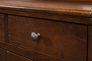 Sarreid Austrian Hall Cabinet In Solid Walnut - Elegant Design With Adjustable Shelves And Key Plate Brown  27284