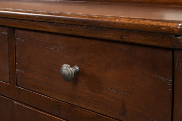 Sarreid Austrian Hall Cabinet In Solid Walnut - Elegant Design With Adjustable Shelves And Key Plate Brown  27284