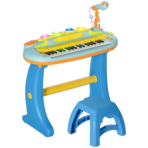 English Elm Qaba Kids Piano Toy Keyboard, 37-Key Musical Instrument Set For Toddlers With Lights & Microphone W2225P249791-GIGA