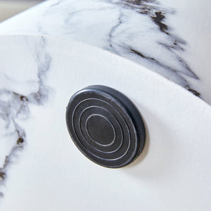 English Elm The Elegant Cylindrical Table – Versatile Coffee, Dining, Or Writing Desk With Stylish Patterned Design W1151P200297-GIGA