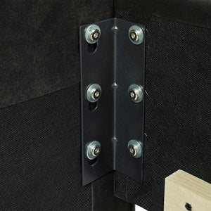 English Elm Jennifer Taylor Home - David Tufted Wingback King Bed with Dark Charcoal Velvet, Nailhead Trim, Solid Hardwood Frame, Luxurious Support B2719P245935