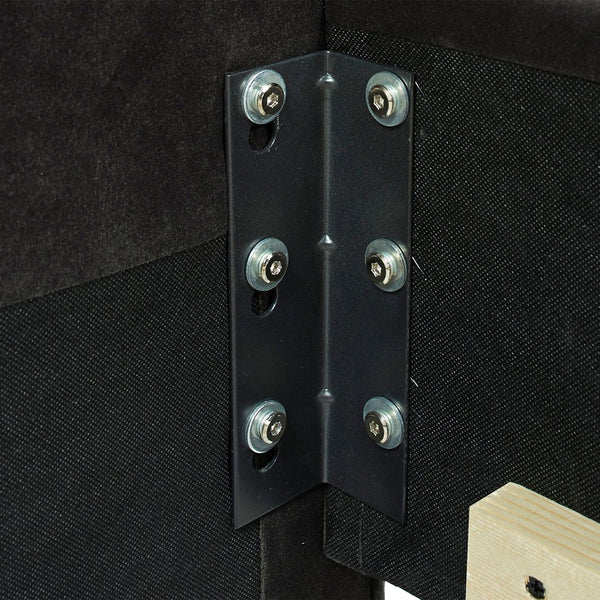 English Elm Jennifer Taylor Home - David Tufted Wingback King Bed with Dark Charcoal Velvet, Nailhead Trim, Solid Hardwood Frame, Luxurious Support B2719P245935