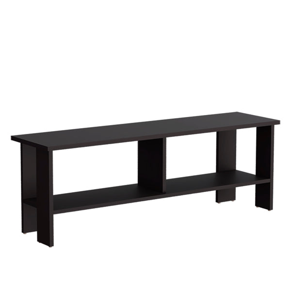 English Elm Kingsland Black TV Stand with 2 Open Shelves, Engineered Wood Media Console for Living Room Storage B092P286117