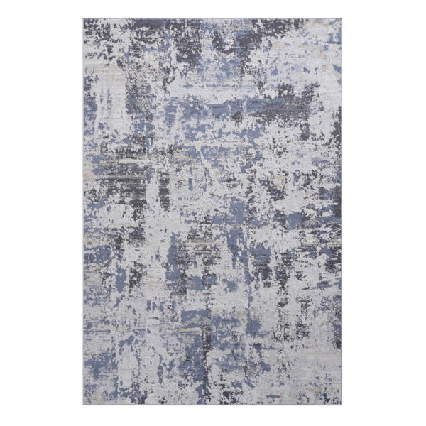 English Elm Payas Collection 6X9 Grey Denim Abstract Area Rug - Modern, Soft, Stain-Resistant For Every Home B189P183553-GIGA