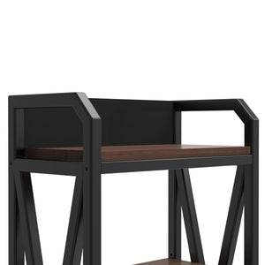 English Elm 56.30'' Stylish Bakers Rack - 4-Tier Metal & Wood Kitchen Organizer For Compact Spaces & Versatile Use W3387P312345