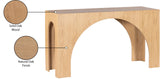 Arch Oak Console Table 273Oak-T Meridian Furniture